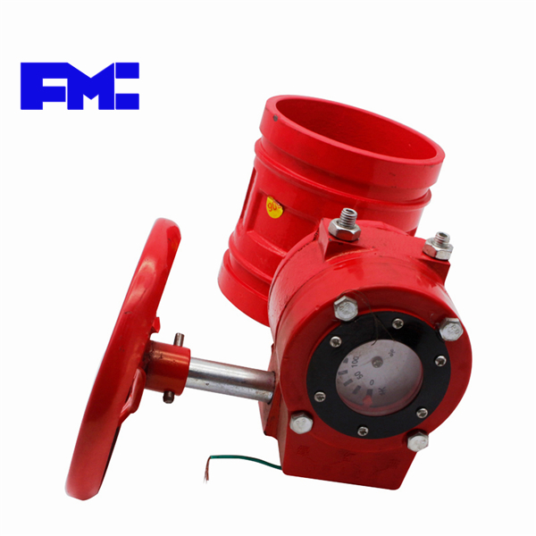 XD381X-16Q球墨鑄鐵(tiě)卡箍渦輪溝槽信号蝶閥