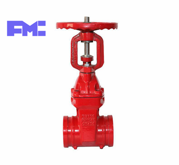 消防軟密封溝槽閘閥 明(míng)杆