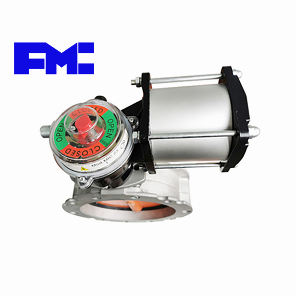 氣動雙法蘭粉塵蝶閥