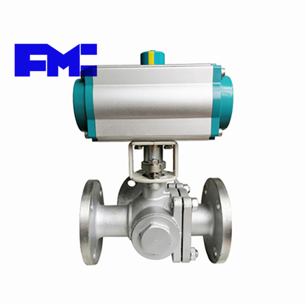 氣動三通(tōng)法蘭球閥